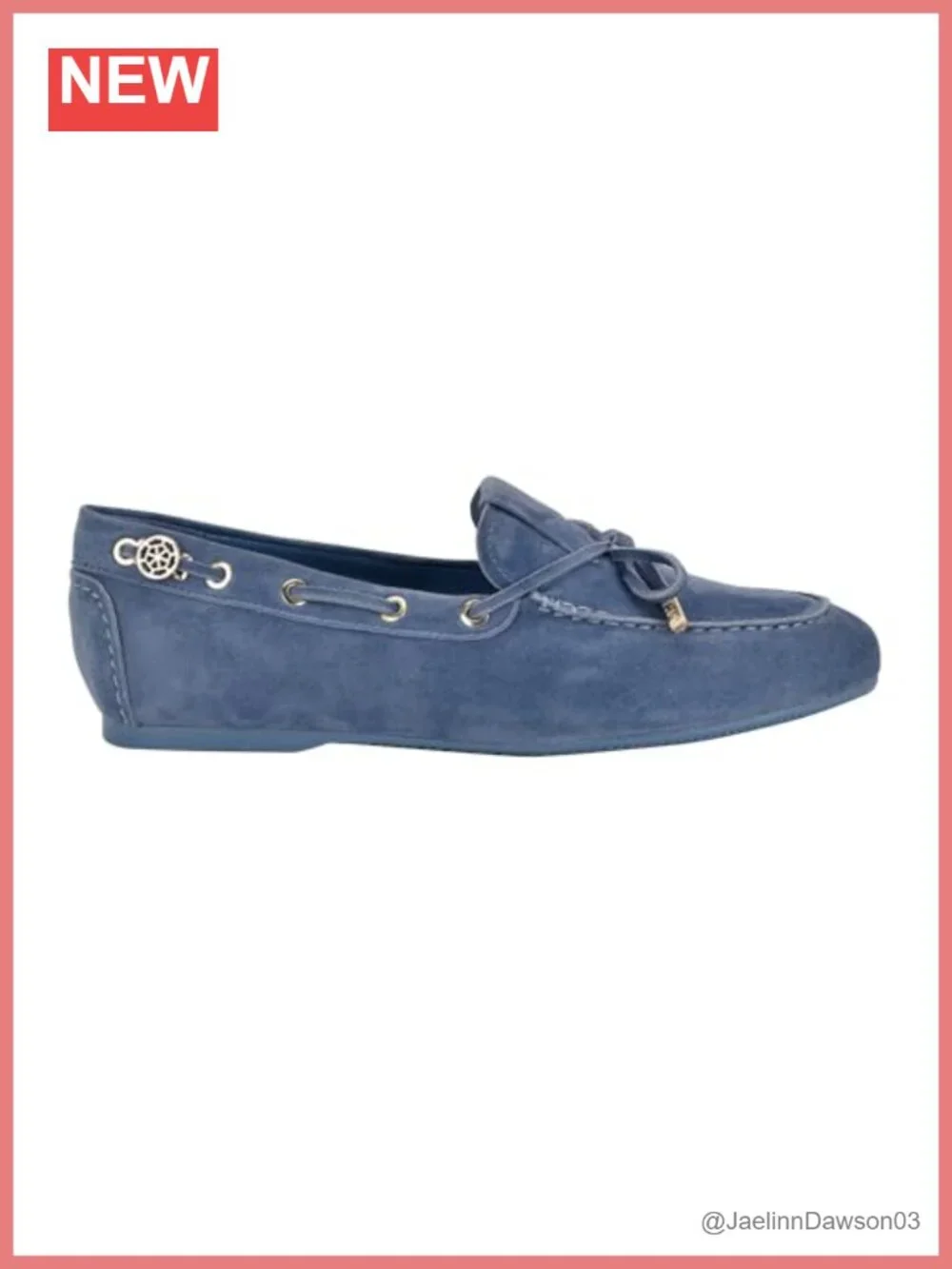 Suede Slip-On Loafer Flats with Grommets Boat Shoe Style